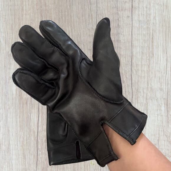 Genuine leather black gloves, men’s size large - Picture 1 of 8